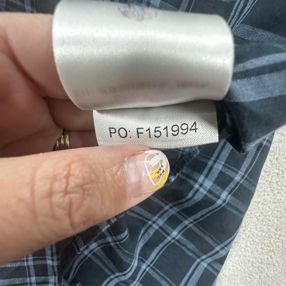 Fjallraven Ovik Lite Shirt Mens Large Blue Plaid Short Sleeve Button Up Outdoor - Picture 8 of 11